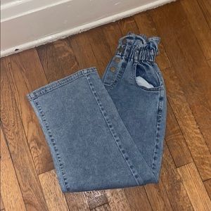 SHEIN button fly wide leg jeans never worn